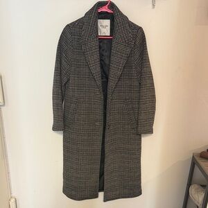 A&F Plaid Trench